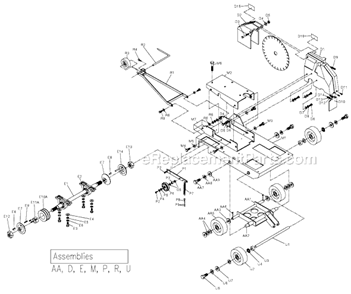 Page B Diagram and Parts List for MK-2020  MK Diamond Concrete Saw